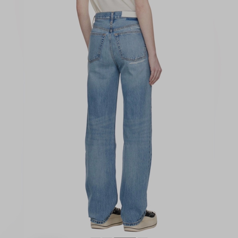 RE/DONE WOMEN BLUE HIGH-RISE LOOSE JEAN